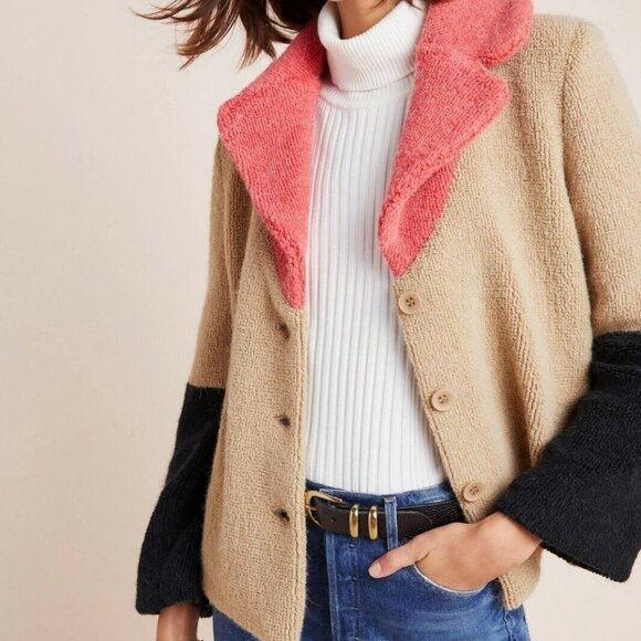 Luciana Colorblocked Teddy Jacket - Picture 2 of 8